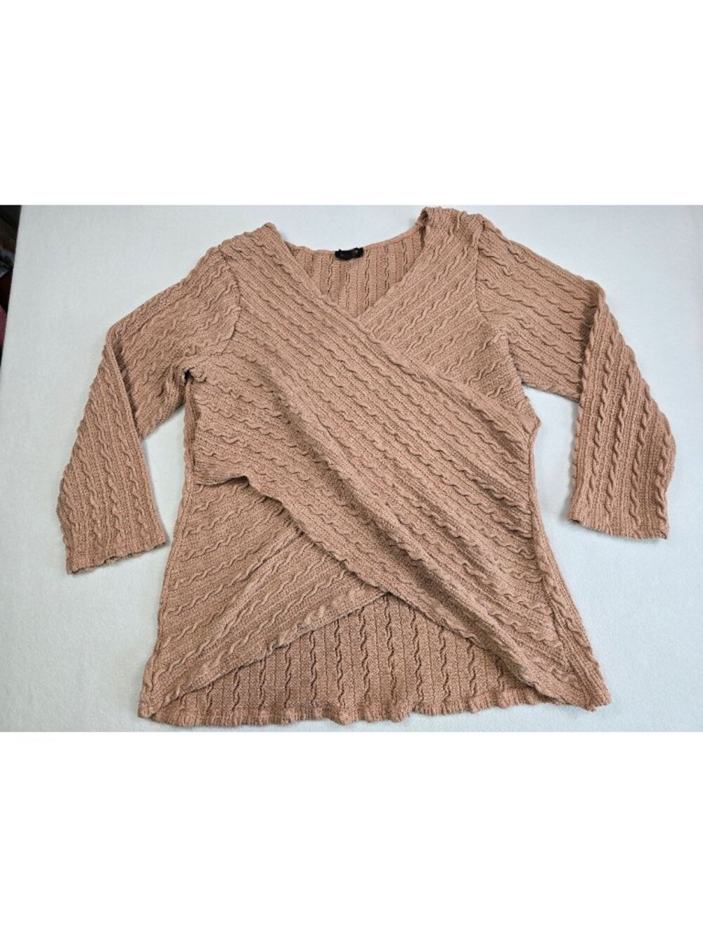 Suzanne Betro 3X Signature Plus Size Cable Knit Sweater
